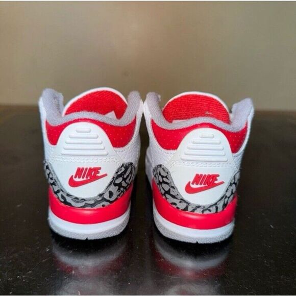 Nike Air Jordan 3 Retro Fire Red White DM0968-160 Toddler Baby Boys Size 5C - Picture 4 of 6